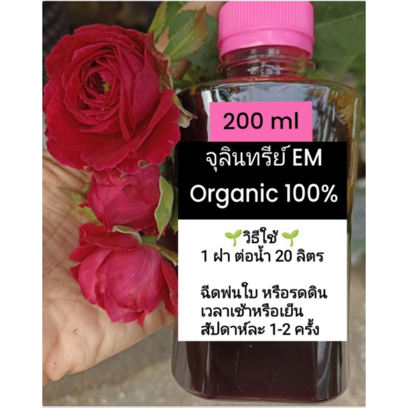 น้ำหมักชีวภาพ Organic100% จุลินทรีย์⭐ EM สูตรหมักผลไม้เข้มข้น⭐ 200 ml