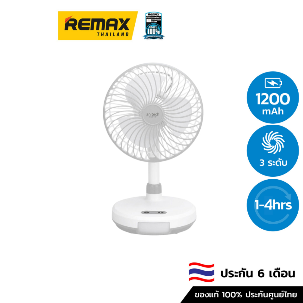 Anitech Mini Rechargeable Fan SMF-08 - พัดลมชาร์จไฟ