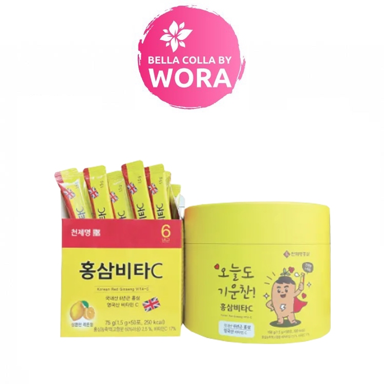 Korean Red Ginseng Vita-C โสมเกาหลี ไวต้าซี [50 ซอง/100 ซอง]