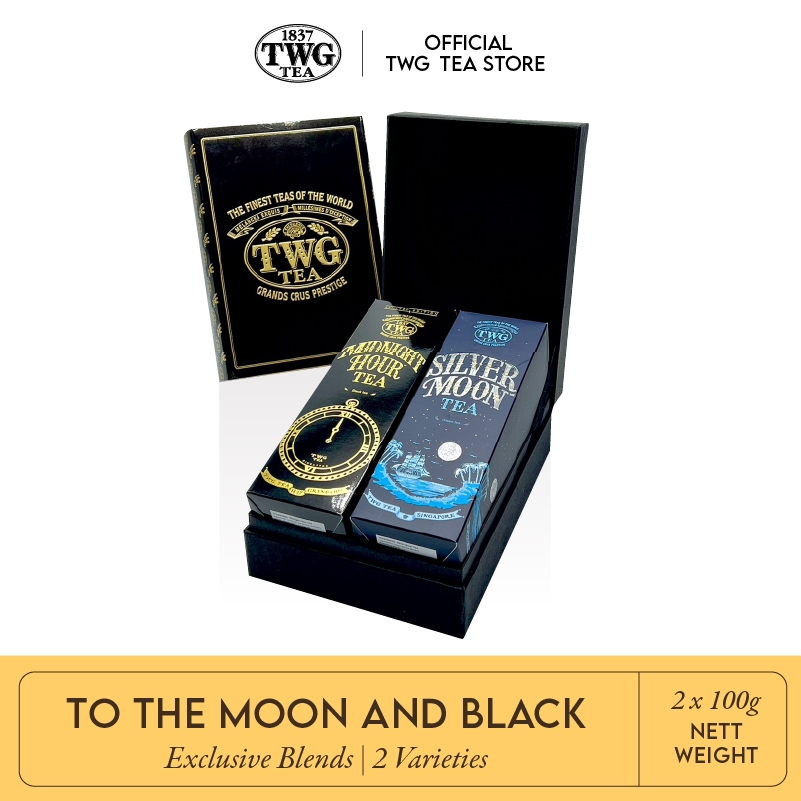 TWG TEA To the Moon And black haute couture style gift set (box of 2) เซ็ทชาพร้อมกล่องห่อTWG