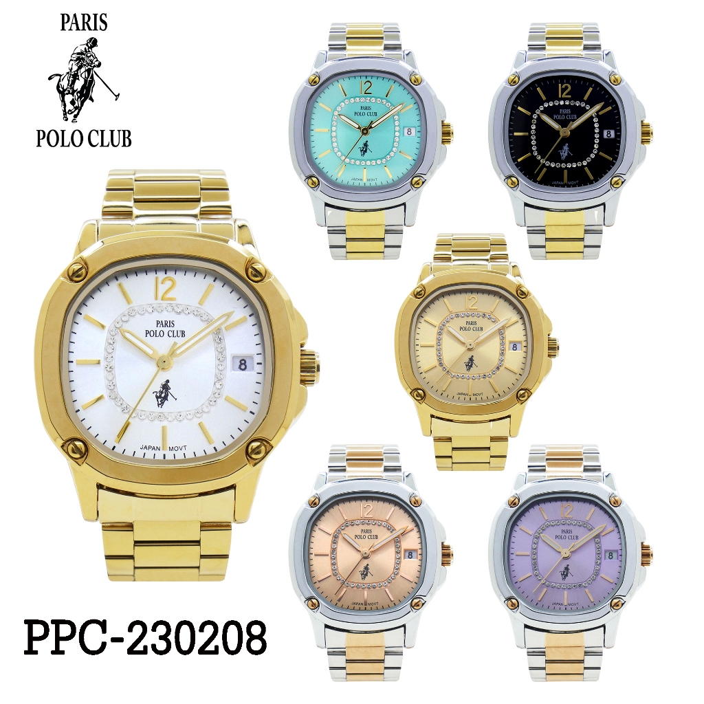 Paris Polo Club นาฬิกาข้อมือผู้หญิง สายสแตนเลส รุ่น PPC-230208