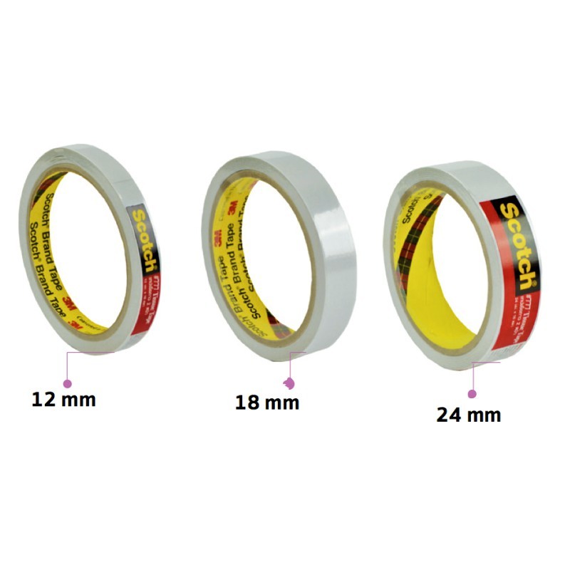 3M Scotch 777 กาวสองหน้าแบบบาง มี 3 ขนาด(ราคาต่อม้วน)
