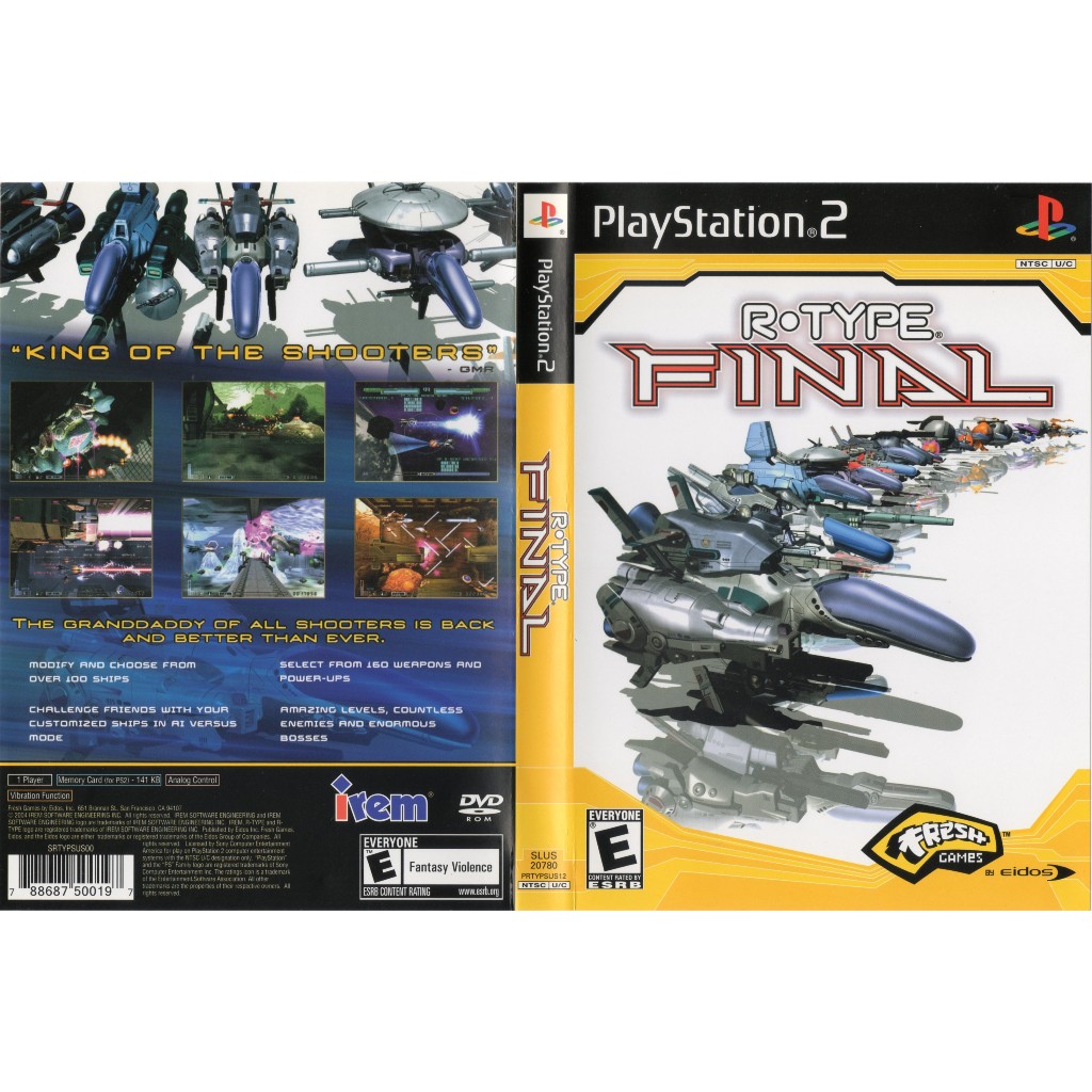 แผ่นเกมส์ PS2 R-Type Final สกรีนแผ่น คุณภาพ ส่งไว (DVD)