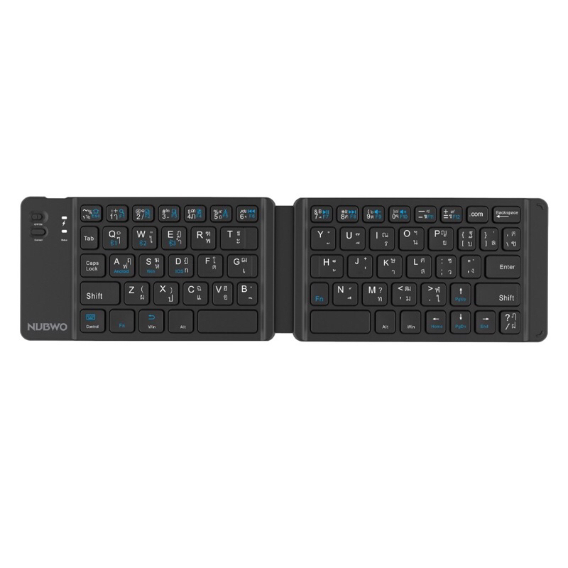คีย์บอร์ดบลูทูธ Nubwo NKB-108 Bluetooth Keyboard 67Keys คีย์บอร์ดพับได้ไร้สาย