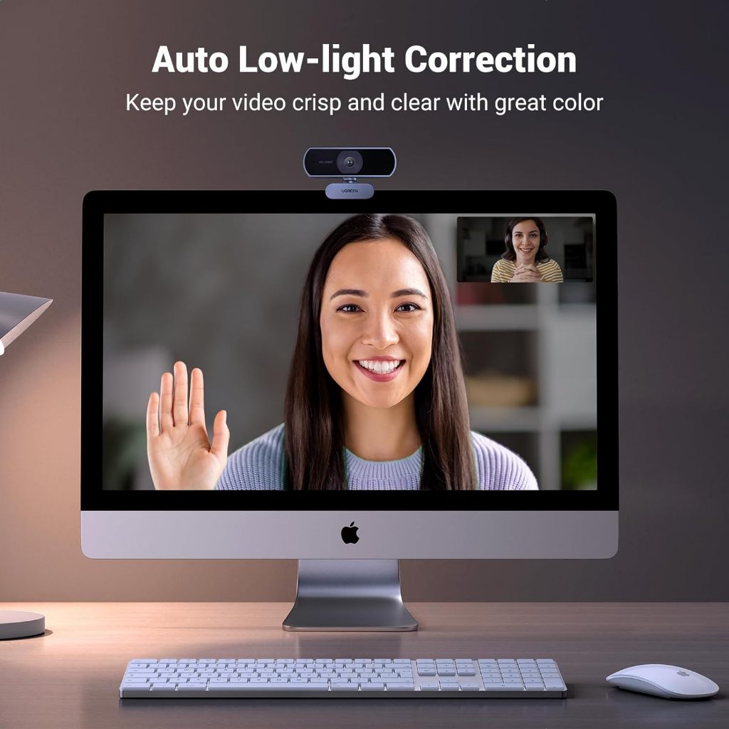 UGREEN รุ่น 15728 USB Webcam กล้องเว็บแคมไมโครโฟนคู่ชัดระดับ HD สำหรับการสตรีมและประชุมออนไลน์