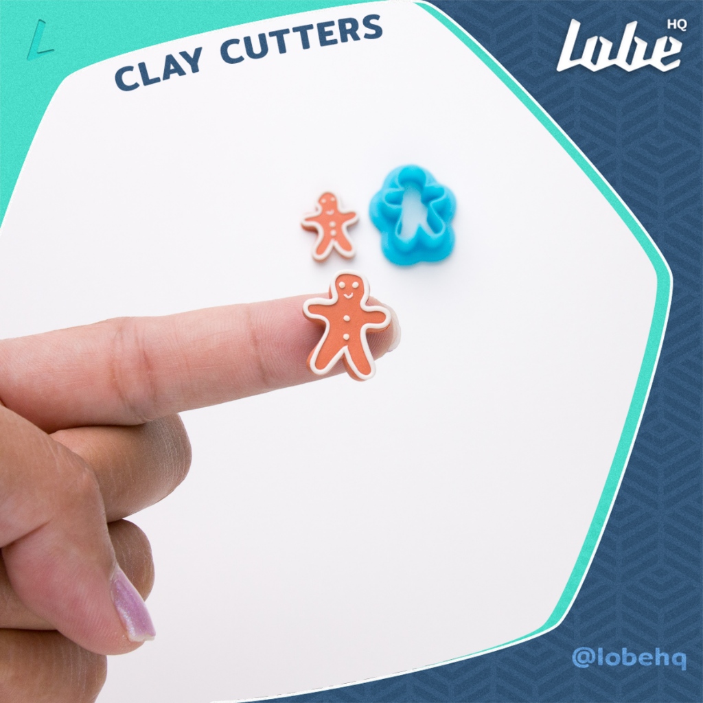 Gingerbread Man Shape B Clay Cutter for Polymer Clay/ แม่พิมพ์กดดินโพลิเมอร์รูปทรง Gingerbread Man B
