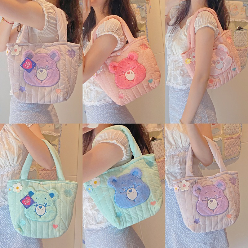 กระเป๋าสะพายข้างCarebears กระเป๋าถือCarebears น่ารัก ขนาด12.5 นิ้ว พร้อมส่ง