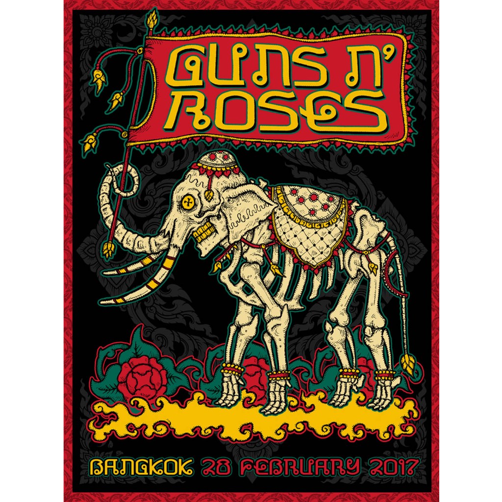 โปสเตอร์ Guns N' Roses โปสเตอร์ติดผนัง ของแต่งบ้าน วอลเปเปอร์ รูปภาพผนัง รับทำโปสเตอร์  Poster โปสเต