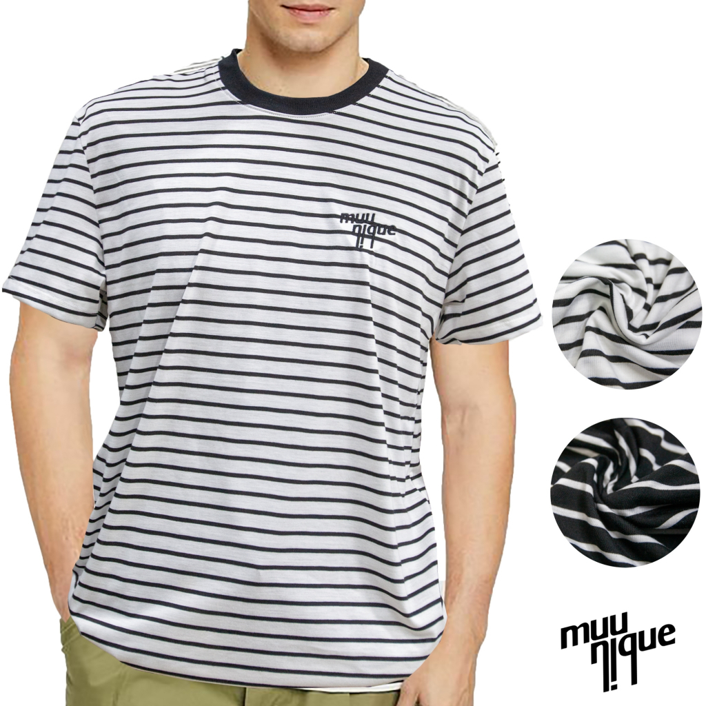 MUUNIQUE T-shirt  เสื้อยืด รุ่น Stripe Monotone