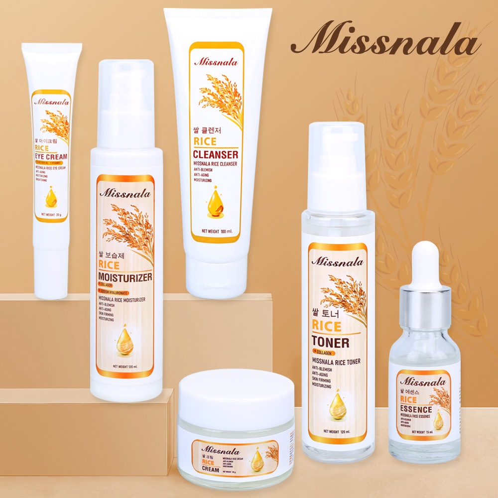 Missnala  ครีม เซรั่มบำรุงหน้า Rice ครีมบํารุงผิว สารสกัดจากข้าว ให้ความชุ่มชื้น ลดเลือนริ้วรอย