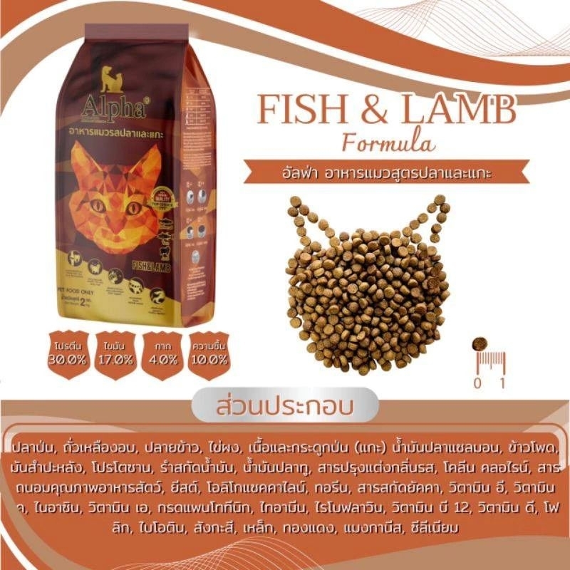ALPHA💠อาหารเม็ดส​ำ​หรับ​สุนัขและแมว เกรดพรีเมียม✳️ช่วยบำรุงขนและผิวหนัง✳️(1 กก./ถุง)​ - รูปที่ 2