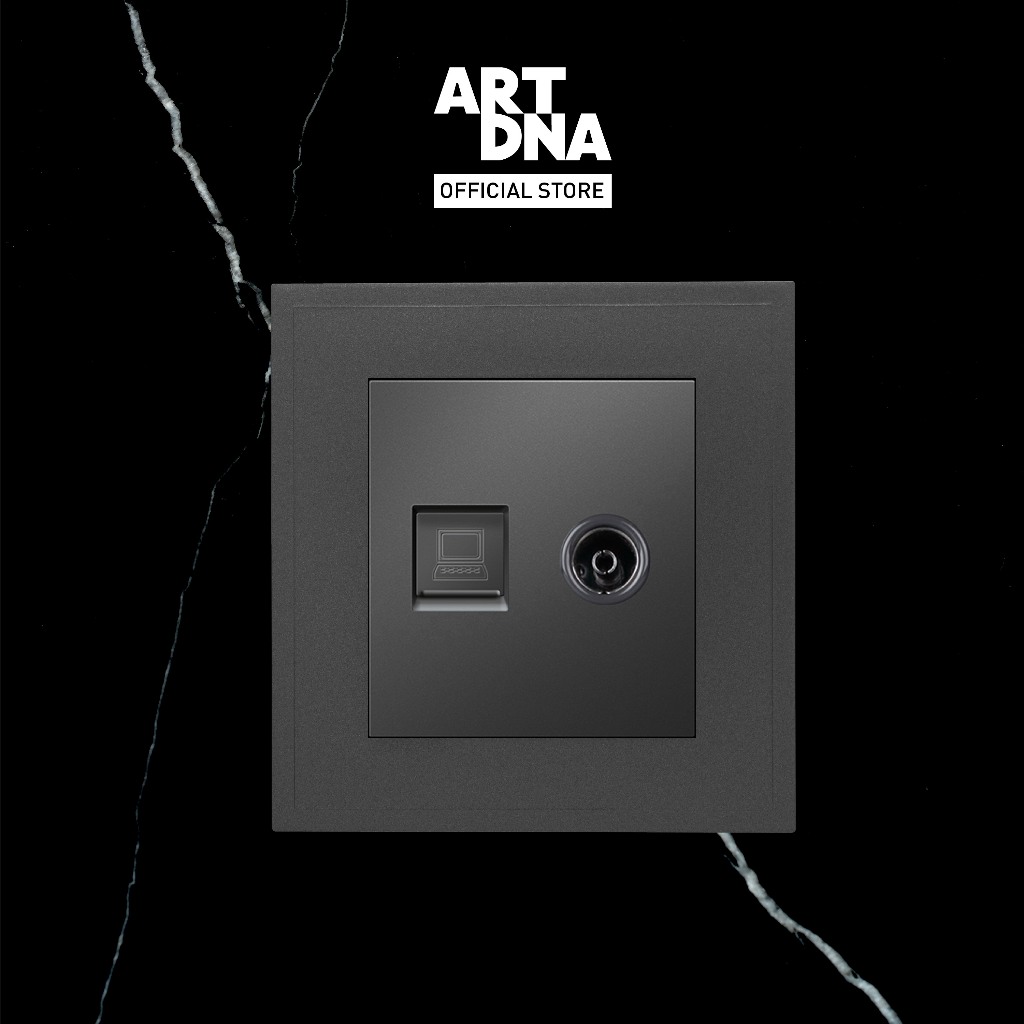 ART DNA รุ่น D3 Computer&TV Socket design switch สวิตซ์ไฟโมเดิร์น สวิตซ์ไฟสวยๆ ปลั๊กไฟสวยๆ