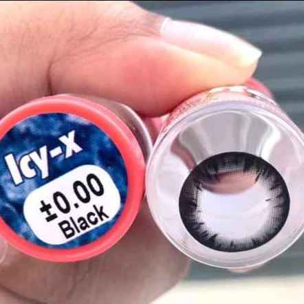 คอนแทคเลนส์ Hydrogel ขนาดบิ๊กอาย Black Icy-X (Rozelens)