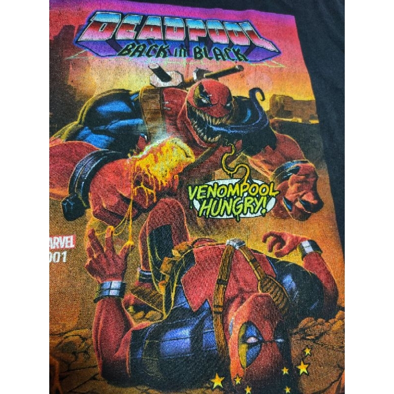 เสื้อยืด มือสอง ลายการ์ตูน Marvel อก 46 ยาว 27