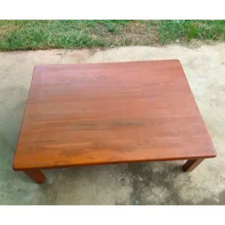 SUKP โต๊ะญี่ปุ่นไม้สัก 80*110สูง33ซม.C-122 สีสักน้ำตาลส้มเคลือบเงากันน้ำ