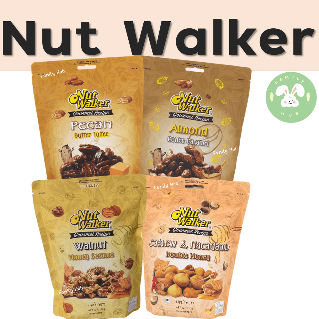 Nut Walker Double Honey Cashew and Macadamia 120g. / Butter Toffee Pecan 120g./Honey Sesame Walnut 1