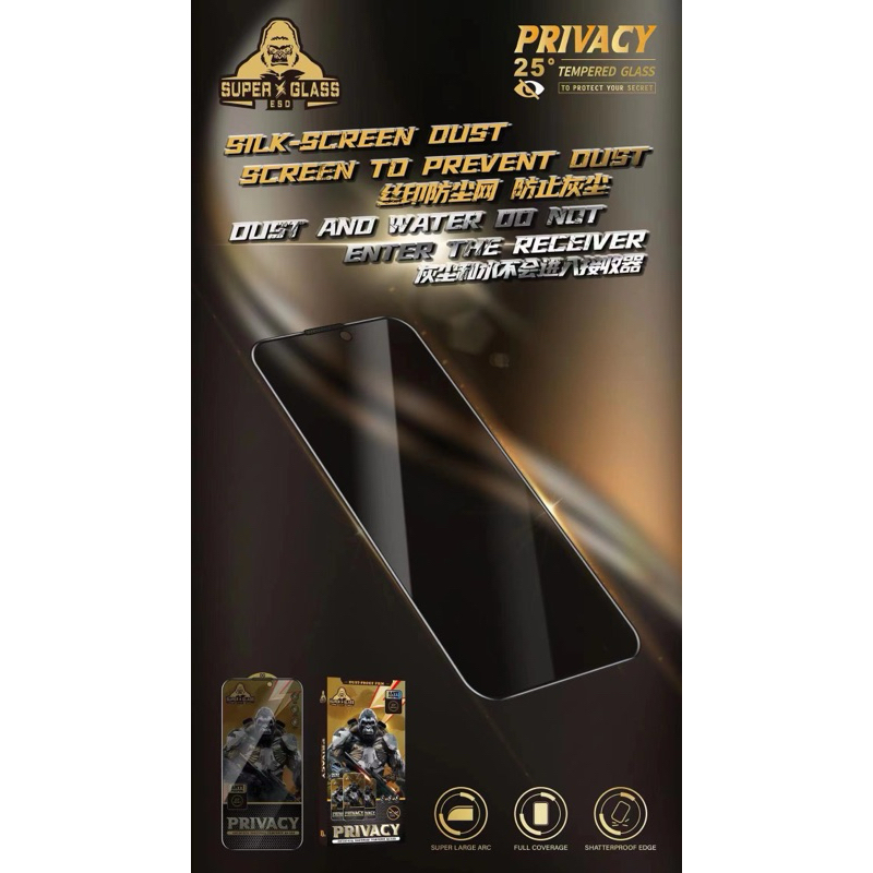 ฟิล์มกระจก kingkong เต็มจอกันมองจอโคง สำหรับ iphone ทุกรุ่น งานดี￼ 15promax 14promax 13pro XR IP11 7plus 7G - รูปที่ 6