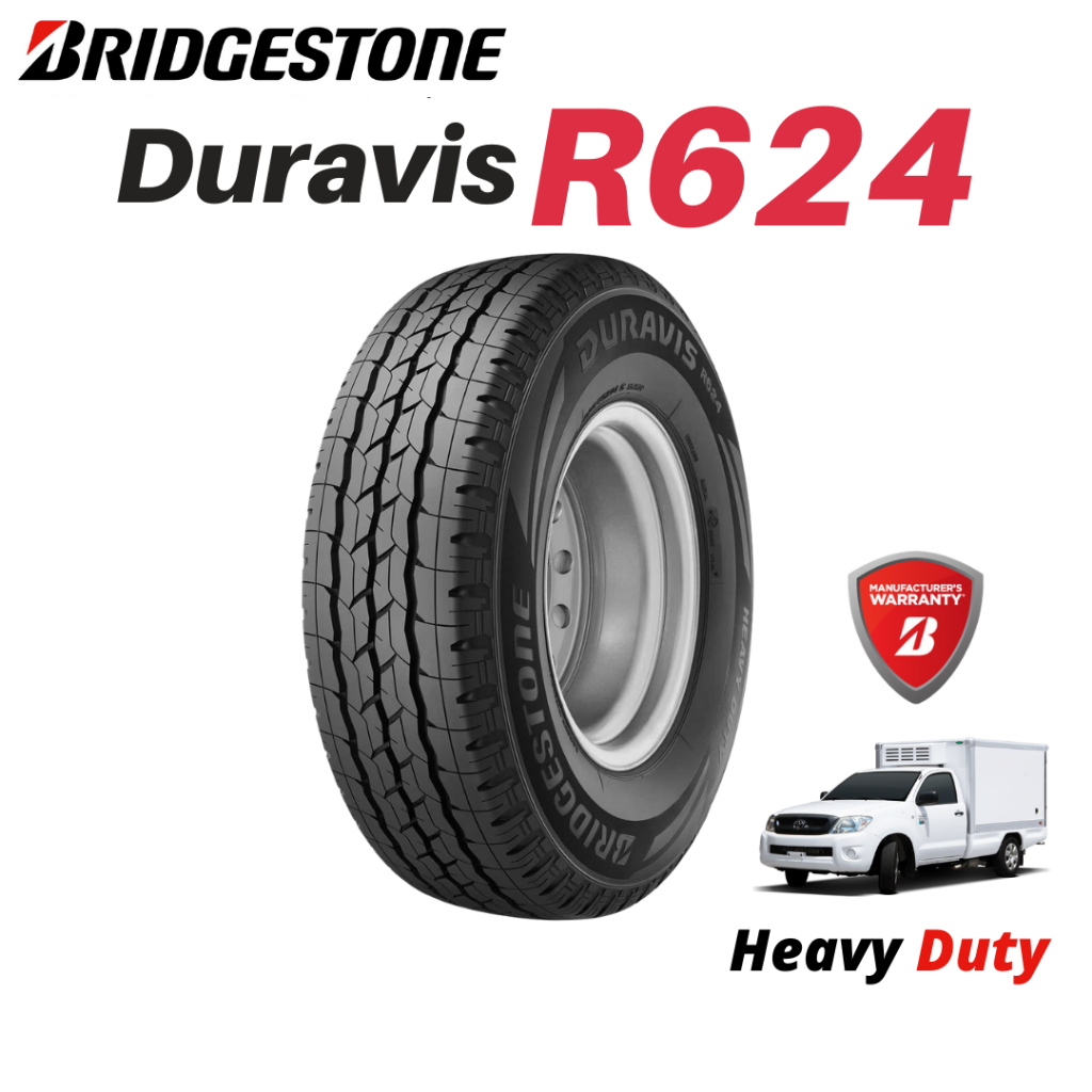 ยาง Bridgestone 225/75 R15 ยางกระบะ (ปี2024) รุ่น Duravis R624 ยางรถยนต์ขอบ15 บรรทุก ประกันโรงงาน