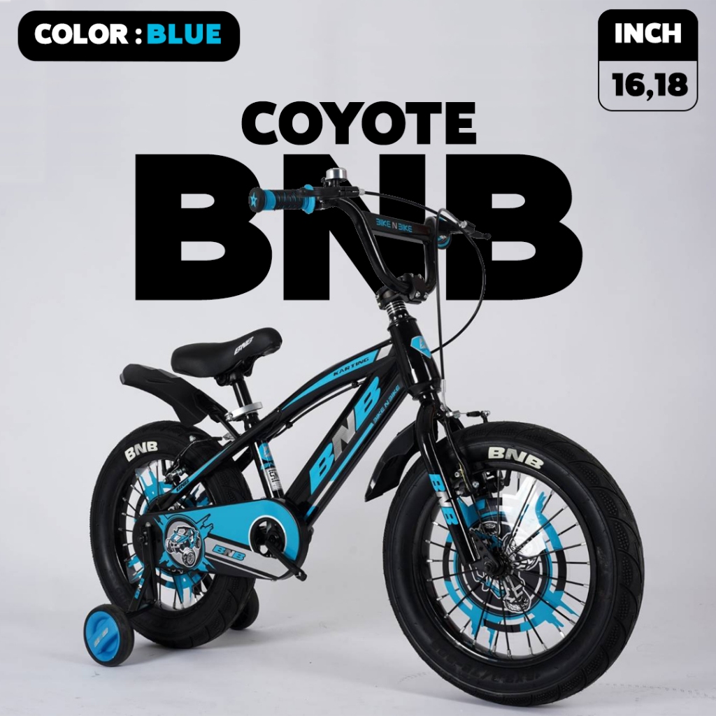 จักรยานเด็ก Coyote รุ่น BNB ขนาด 16นิ้ว และ 18นิ้ว เฟรมเหล็ก ล้อโต (มีจัดส่งพร้อมขี่เป็นคัน 100%+รับประกัน)