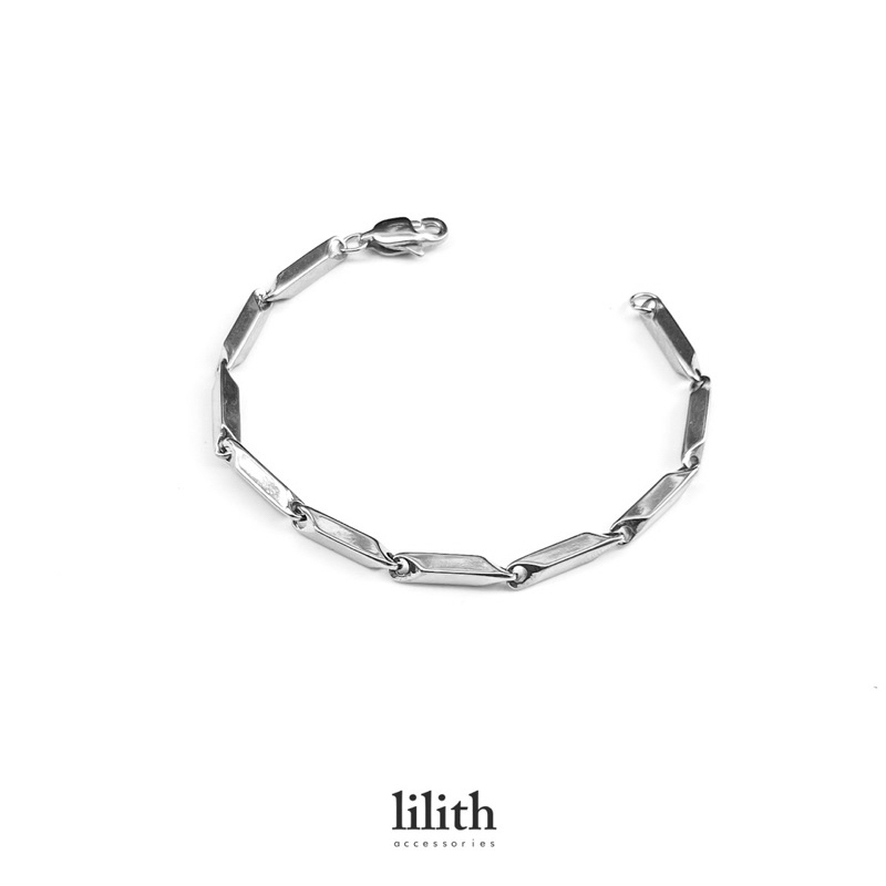 Lilith - Geometric link Chain Stainless Bracelet สร้อยข้อมือ สร้อยคอ สแตนเลส y2k