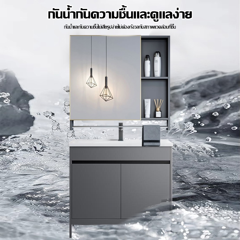 ตู้ห้องน้ํา ตู้ล้างหน้า ตู้อ่างล้างหน้า อ่างล้างหน้าเซรามิก ชุดอ่างล้างหน้า ตู้สูงจากพื้นจรดเพดาน ตู้อ่างล้างจาน - รูปที่ 2