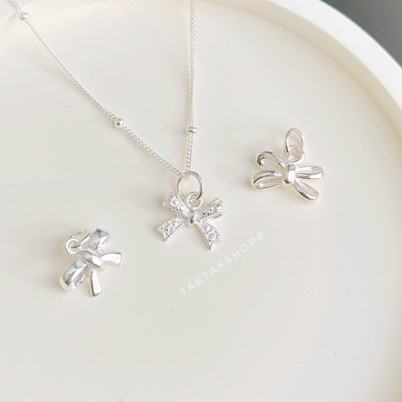 (เฉพาะจี้) Ribbon Pendant S925 | จี้โบว์เงินแท้92.5%