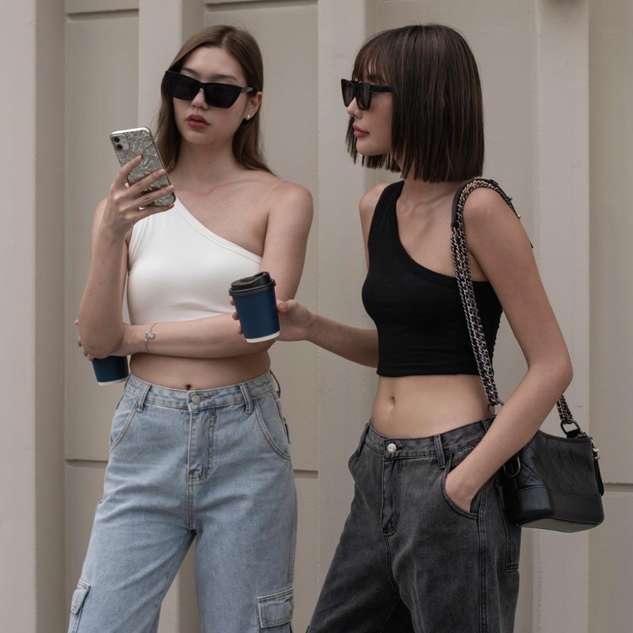 MERMAIDSTUDIO - LAVA ONE SHOULDER เสื้อกล้ามไหล่เดียว #6118