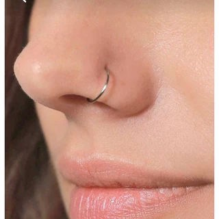 ห่วงเงินแท้ แบบบิด ไม่มีพลอย ใส่จมูกและใบหู (ราคาต่อชิ้น)