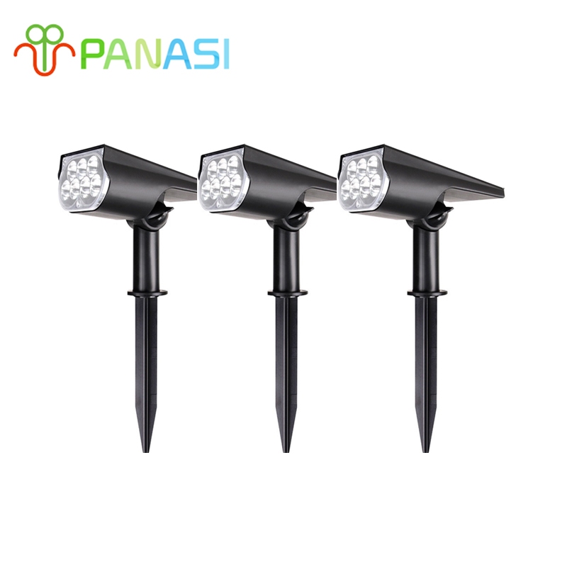 Panasi ไฟปักสนามโซล่าเซลล์ ไฟสวนโซล่าเซลล์ สปอตไลท์โซล่าเซลล์ สปอตไลท์ led โคมไฟสนาม 1โคมไฟมี7สี