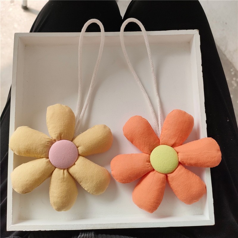 ฟูฟู พวงกุญแจดอกไม้น่ารัก สีแคนดี้ สําหรับกระเป๋าเป้สะพายหลังเด็กผู้หญิง