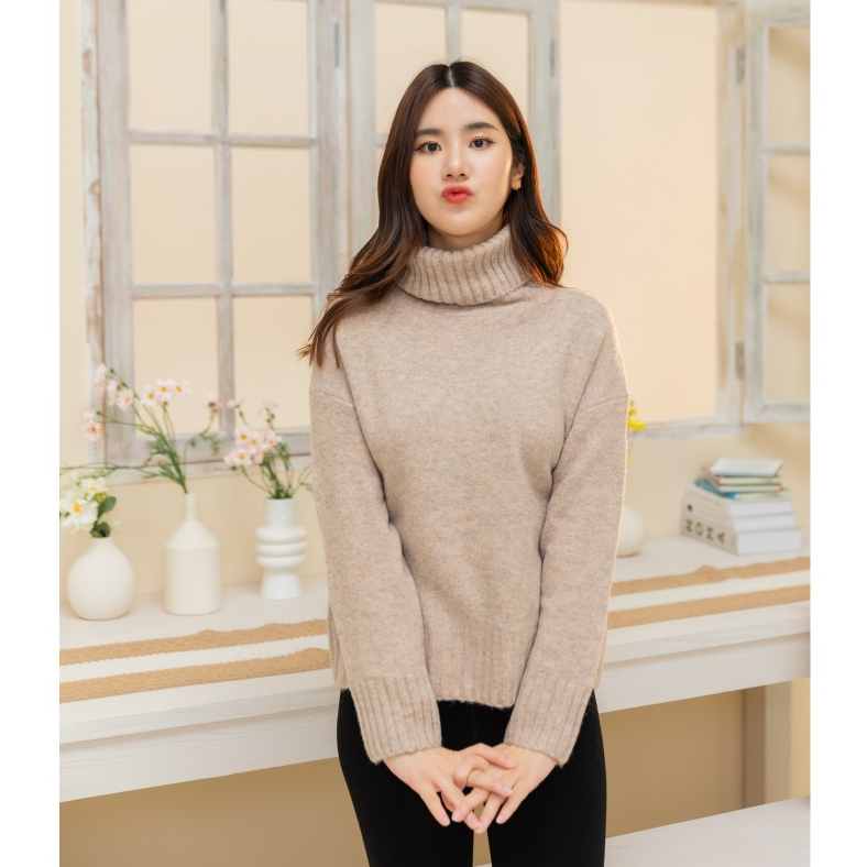 GINGKO sweater  ไหมพรมคอเต่าเนื้อหนา ใส่สบายกันหนาวได้ดีมากค่ะ - รูปที่ 5