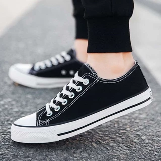 ⚡จัดส่งจากประเทศไทย⚡35-44รองเท้าผ้าใบ รองเท้าผ้าใบผู้หญิง ทรงเตี้ย ใส่สบาย ระบายอากาศดี