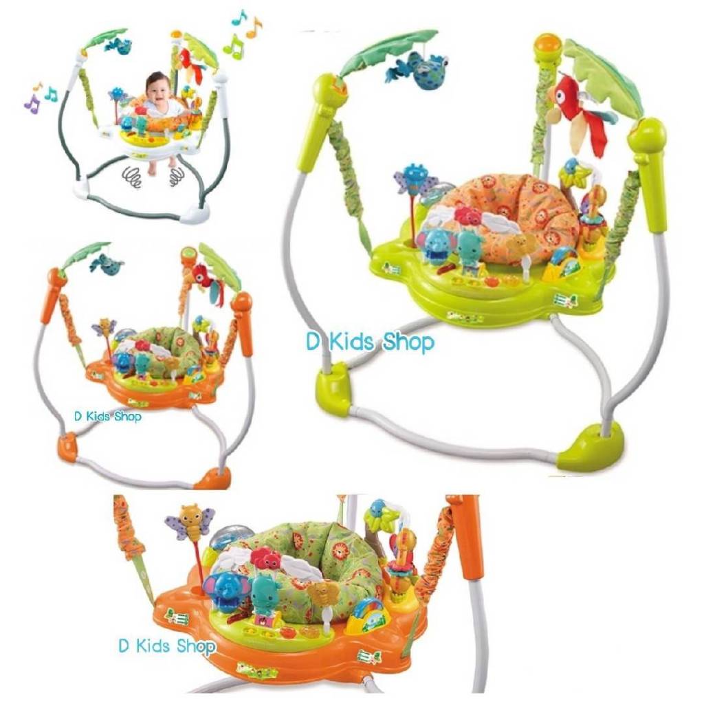 พร้อมส่ง Jumperoo Jungle จั้มเปอร์เด็ก สีส้มสีสดใส มีดนตรี มีไฟ เสริมพัฒนาการเด็ก