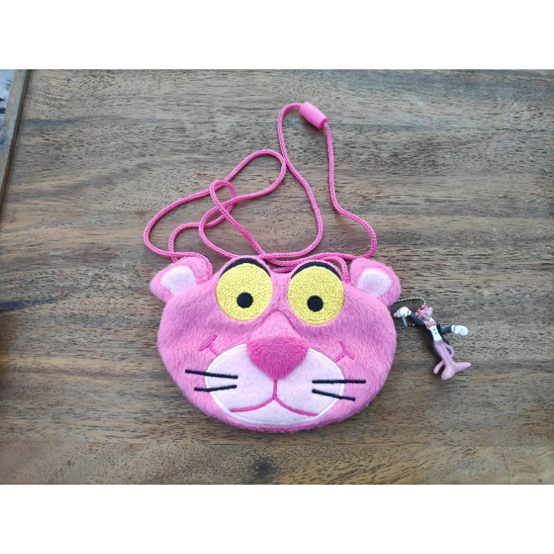 กระเป๋าใสบัตร+พวงกุญแจ Pink Panther