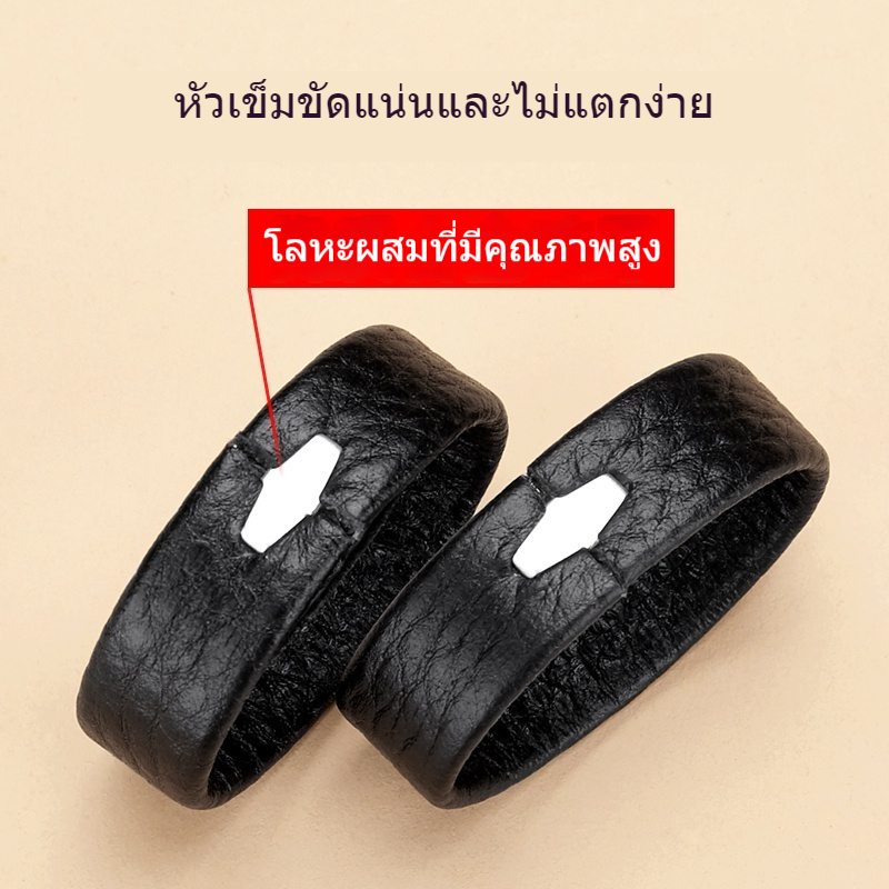 แหวนเข็มขัดหนังแท้สำหรับผู้ชาย วัสดุหนังวัวชั้นดี แหวนยึดปลายเข็มขัดแบบหรู