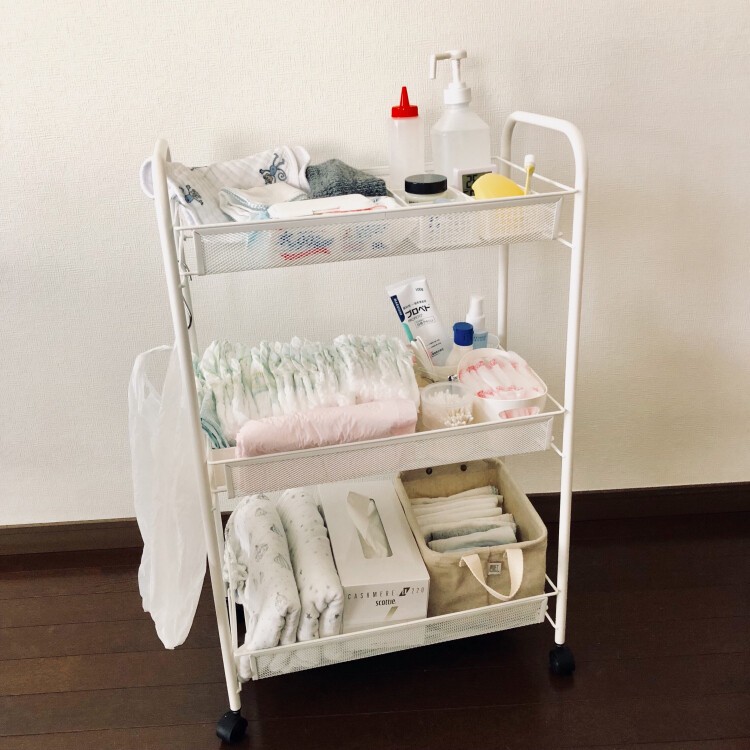 IKEA hornavan ชั้นวางของมีล้อ