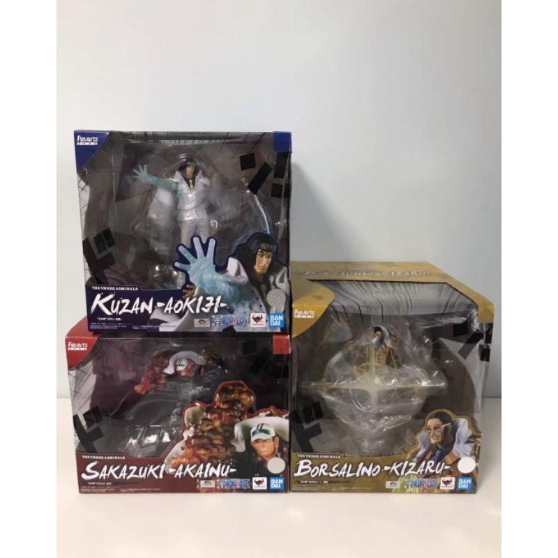 [ instock 1st hand ] Bandai Figuarts Zero - " The Three Admirals " - Akainu , Kuzan , Kizaru ( Compl