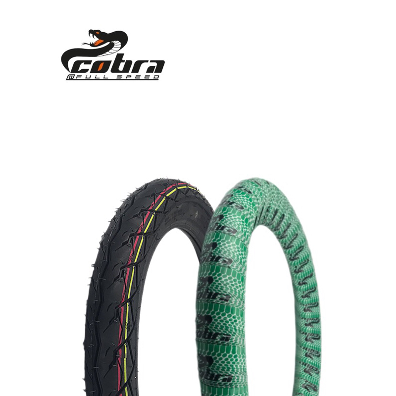 ยางนอก cobra 80/90-17 ยางนอกรถจักรยานยนต์ ลายเวฟ125i ปลาวาฬ