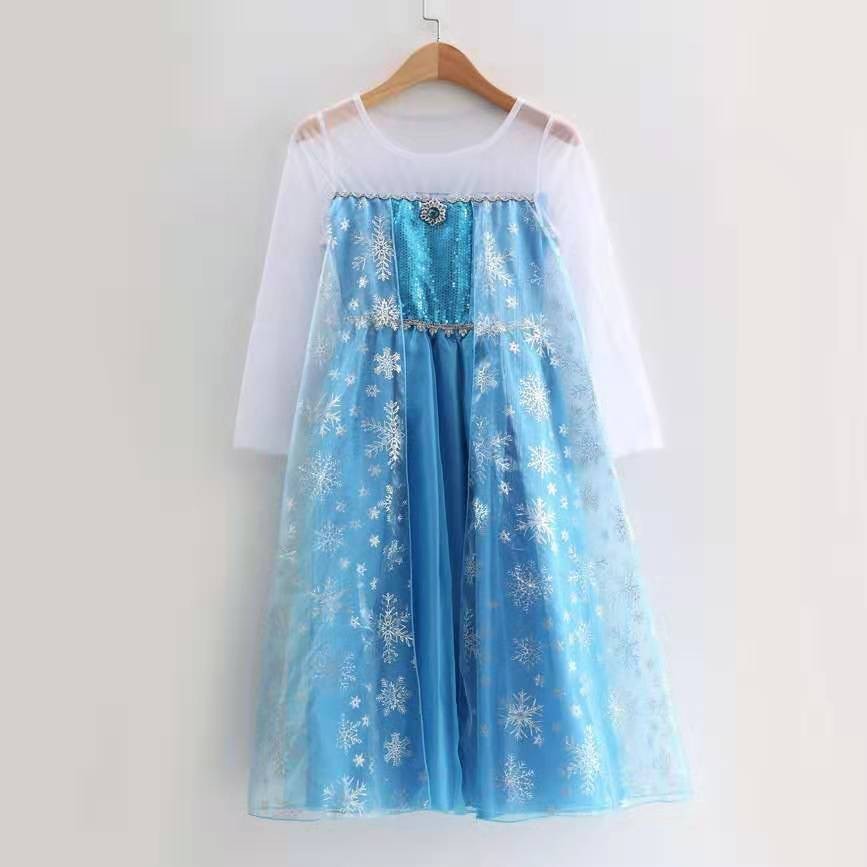 *พร้อมส่งจาก-กทม * ชุดแฟนซี ชุดเจ้าหญิงฟ้า สำหรับเด็ก （100-140cm）