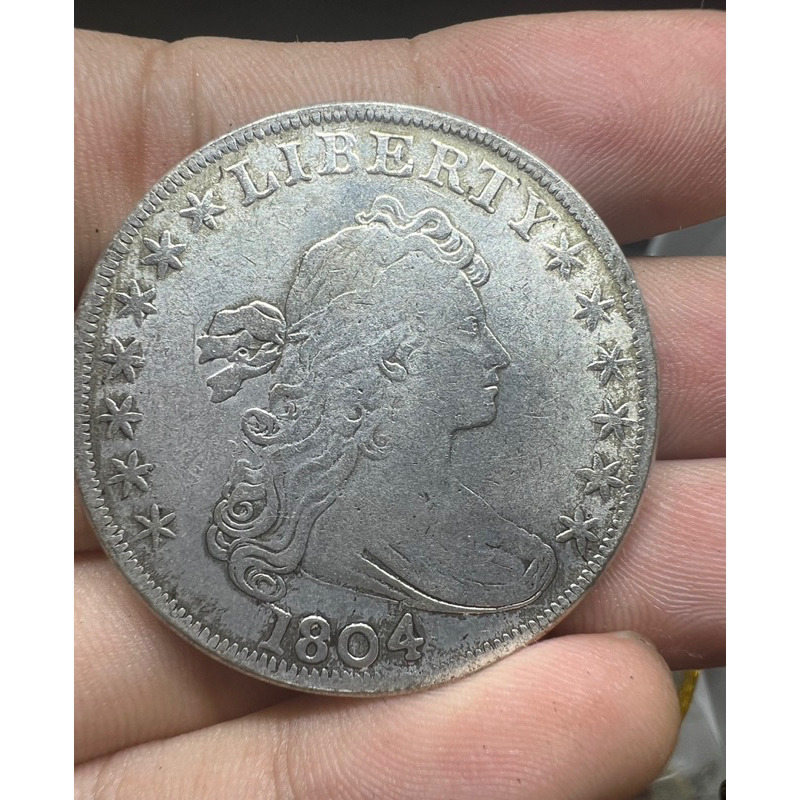 เหรียญLIBERTY ปี1804 เงินแท้90% 1804 Draped Bust silver dollar