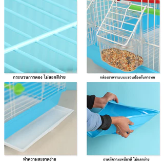 【ซื้อ1แถม3】กรงนก กรงนกแก้ว 46x37x28cm กรงนกเหลี่ยม กรงนกราคาถูกๆ กรงนกหงส์หยก กรงนกแก้วฟอพัส กรงนกสวยๆ แขวนได้กรงนก