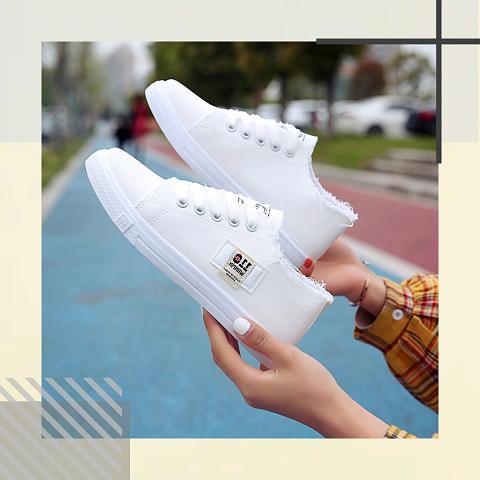 SUNDAY2020 พร้อมส่งในไทย รองเท้าผ้าใบทรงคลาสสิค ดีไซน์เรียบๆ ใส่ได้ทุกโอกาส สไตล์ไหนก็แมทซ์ได้ไม่โป๋ะ มี 3 สี 🚨🆕