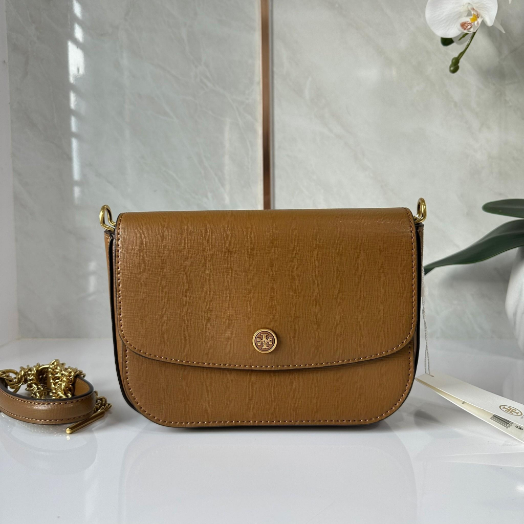 กระเป๋าสะพายข้าง ขนาดกลาง หนังแท้ TORY BURCH ROBINSON  SHOULDER BAG ปิด-ปิดแบบแม่เหล็ก