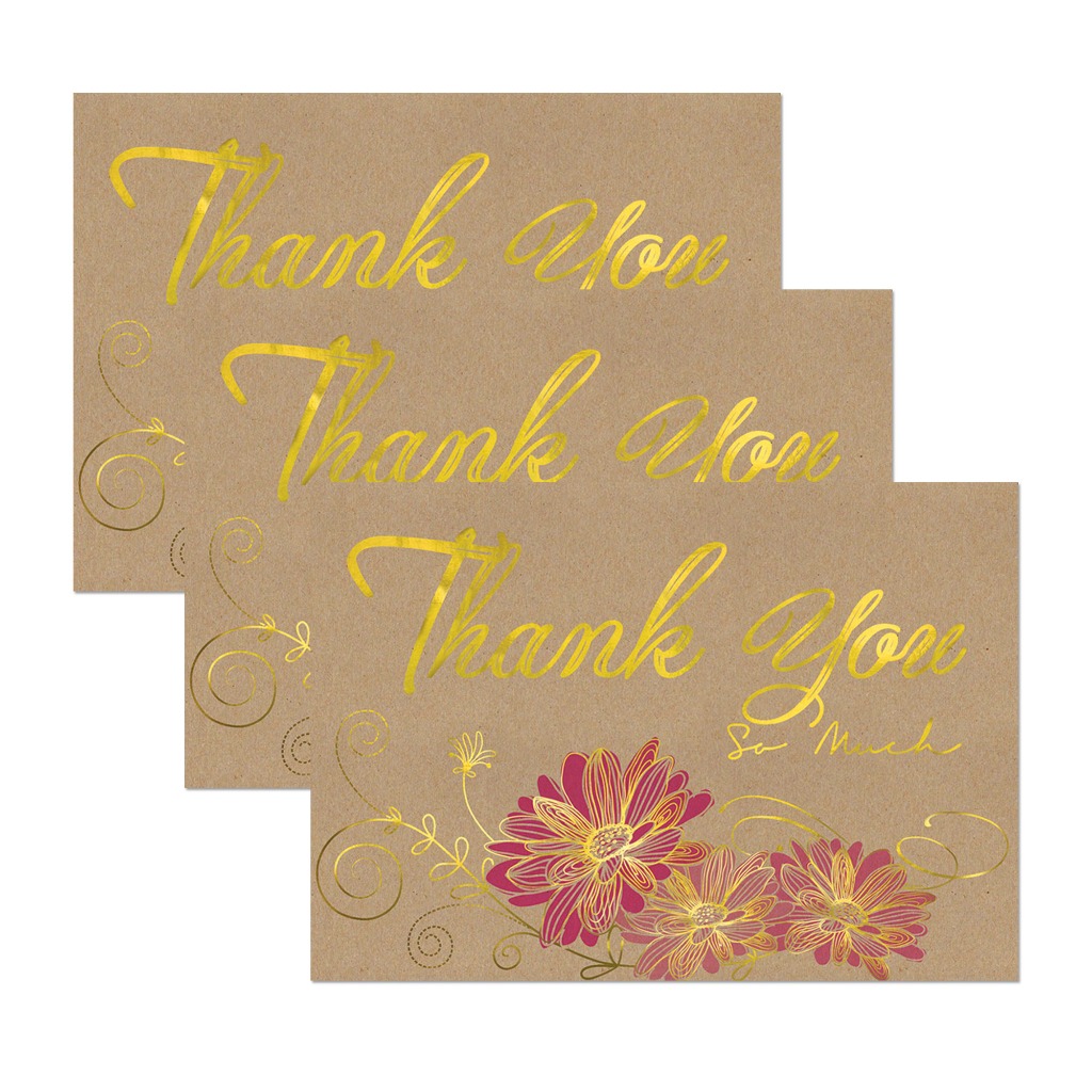 การ์ดแสดงความขอบคุณ BLANK CARD Nature Friendly Thank You Card - แพ็ค 3 : 48CTK304-P3