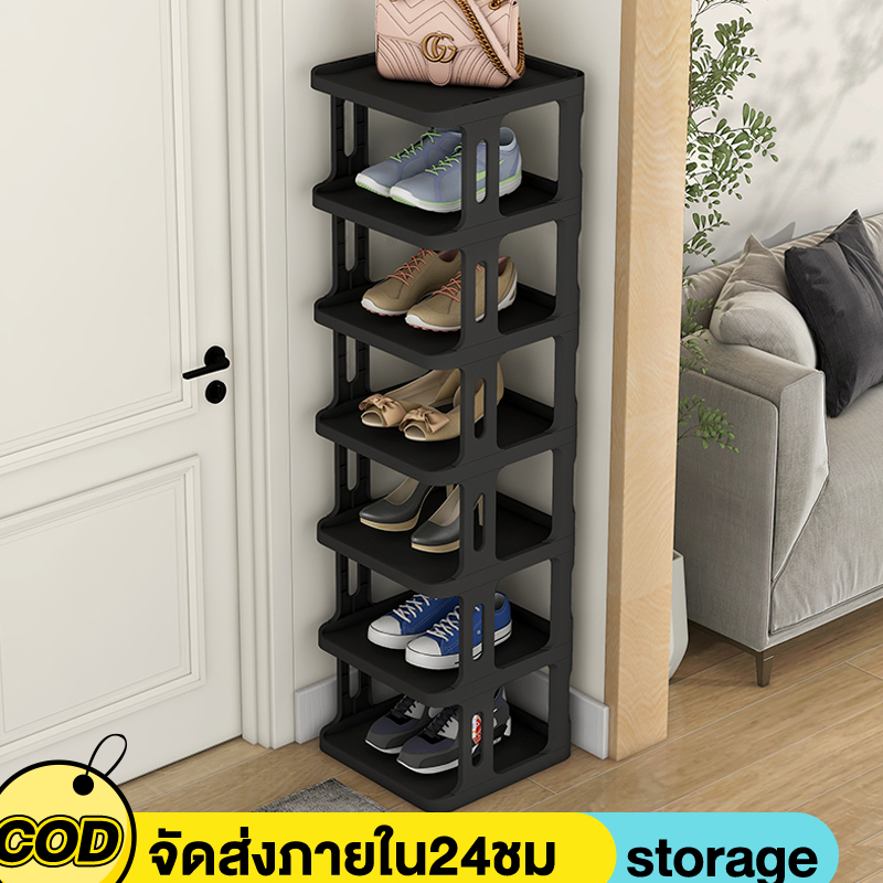 kaman ชั้นวางรองเท้า 4 ชั้น โครงสร้างแข็งแรง ชั้นวางของ แบบ DIY พร้อมส่ง
