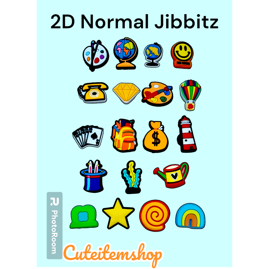 Shoes Charm Jibbitz  globe ตุ๊กตาติดรองเท้า พร้อมส่ง ✨สั่ง 5 แถม 1✨