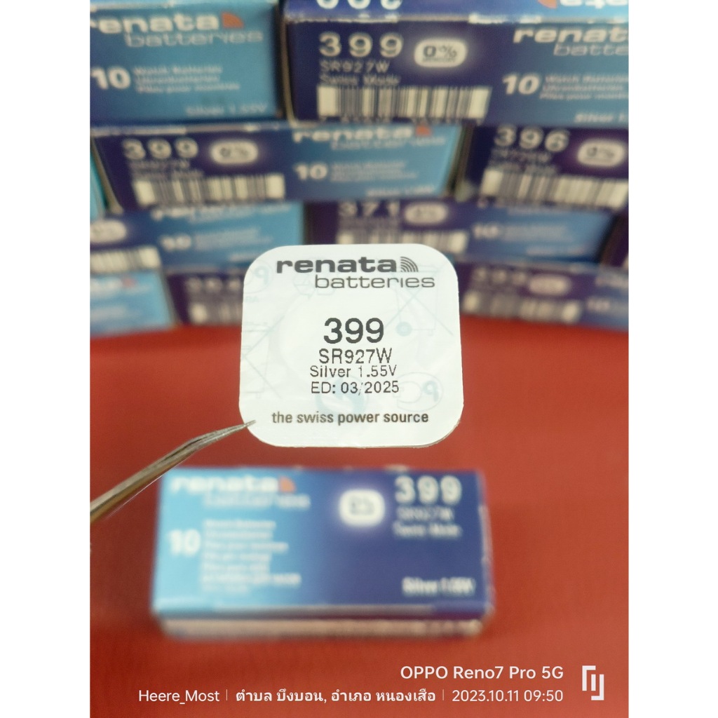 ถ่าน แบตนาฬิกา Luminox 3050 3080 3000 3900 (NAVY SEAL) จากค่าย renata sr927w 399 Swiss made