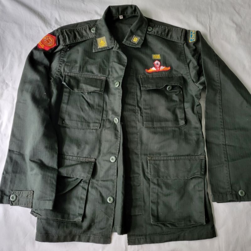 มือสอง Soilder T Shirt เสื้อ รด รักษาดินแดน เสื้อยืดรองในทหาร นักศึกษาวิชาทหาร คอกลม เขาชนไก่ ราคา ถูกที่สุด ดีลบีเคเค แกลเลอรีภาพที่ 9