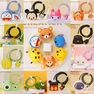 【ส่งจากไทย 130ลาย 】 เคสสายชาร์จ สำหรับไอโฟน Power Adapter 18W/20W ตัวถนอมสายชาร์จ Cable Protector