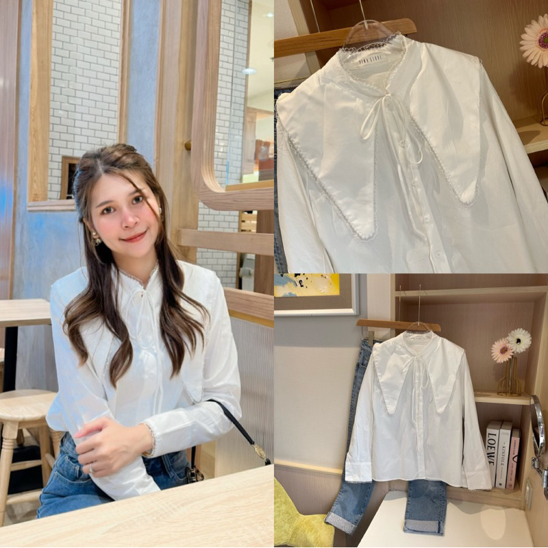 Seeingstudio | Molly white top สีขาวออฟไวท์
